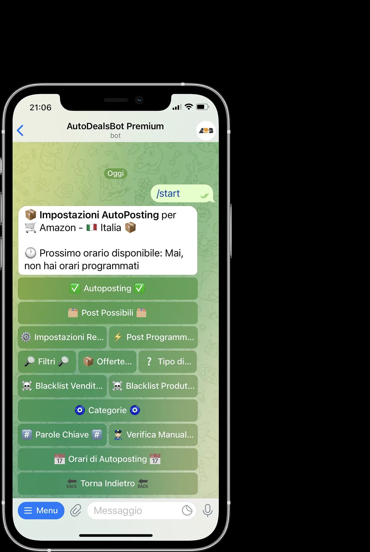 AutoDealsBot autoposting dashboard