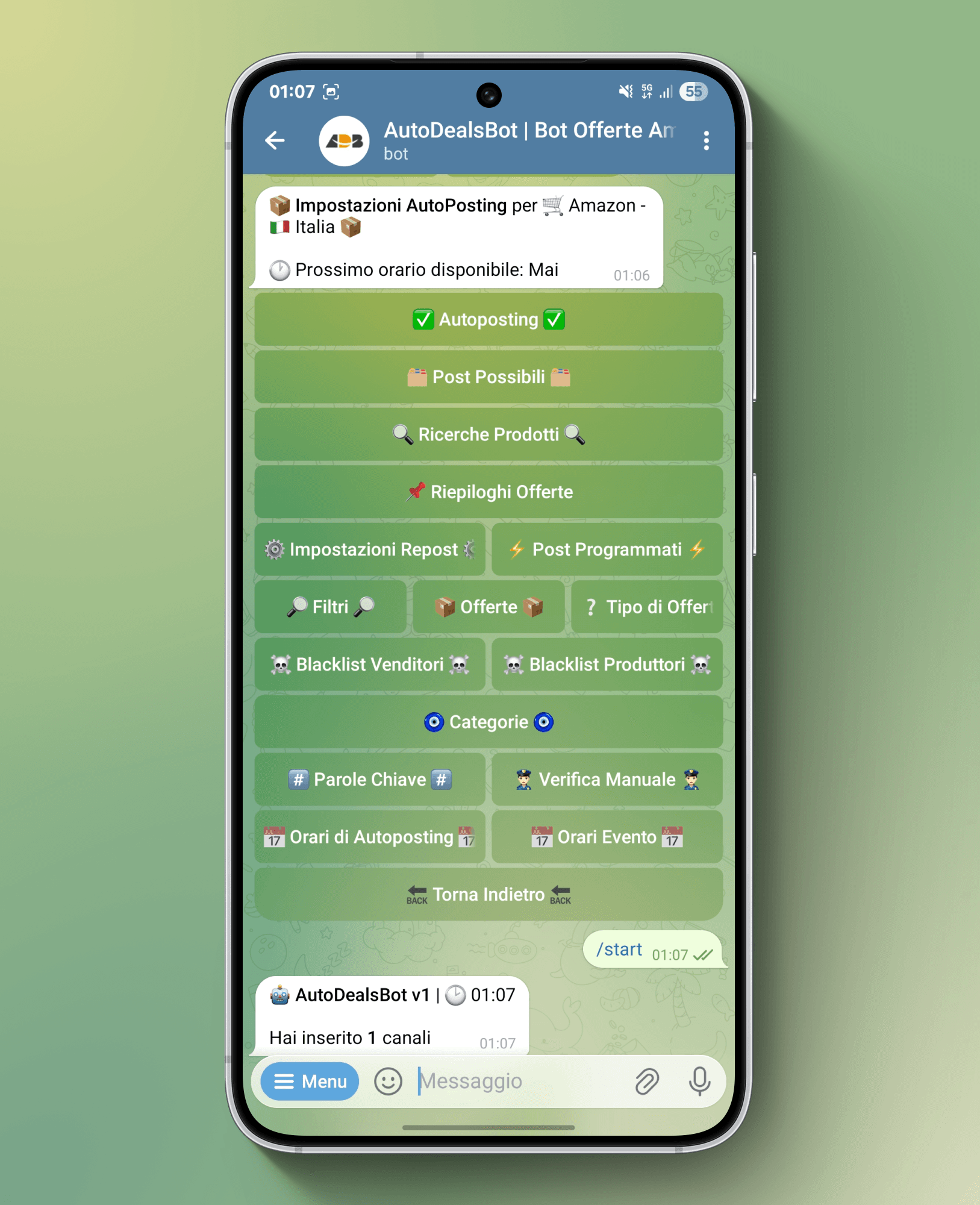 Autoposting offerte AliExpress su Telegram con AutoDealsBot