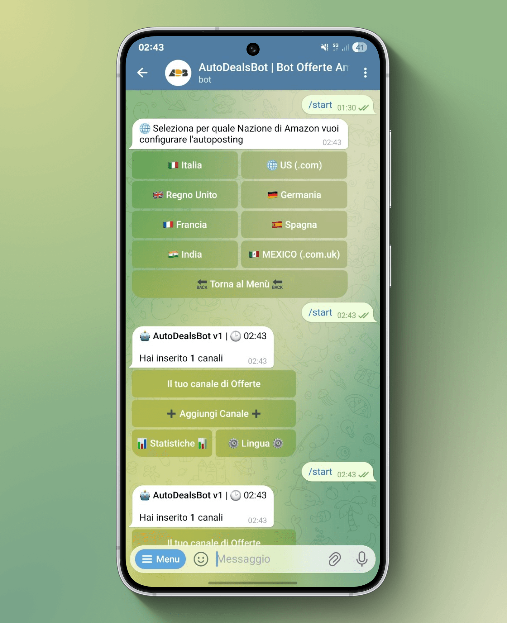 Bot offerte AliExpress multi-nazione con AutoDealsBot