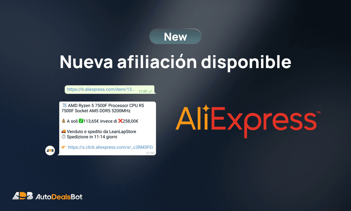 AliExpress ya está disponible en AutoDealsBot